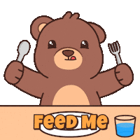 Teddy Bear Eating Sticker by BEARISH