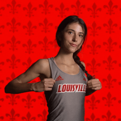 Track Field Go Cards GIF by Louisville Cardinals
