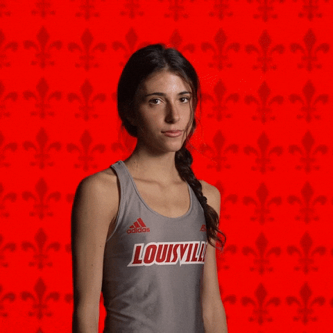Track Field Go Cards GIF by Louisville Cardinals
