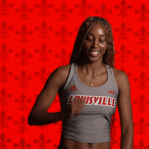 Track Field Go Cards GIF by Louisville Cardinals