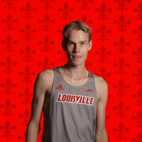 Track Field Go Cards GIF by Louisville Cardinals