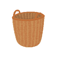 Basket Rattan Sticker by Apartment Therapy