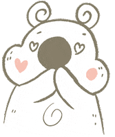 chiauhsu love kiss bear 愛你 Sticker