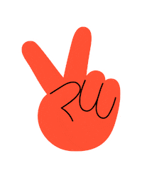 Han_snel peace hand two han snel Sticker