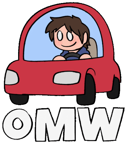 Coolprinter giphyupload car on my way omw Sticker