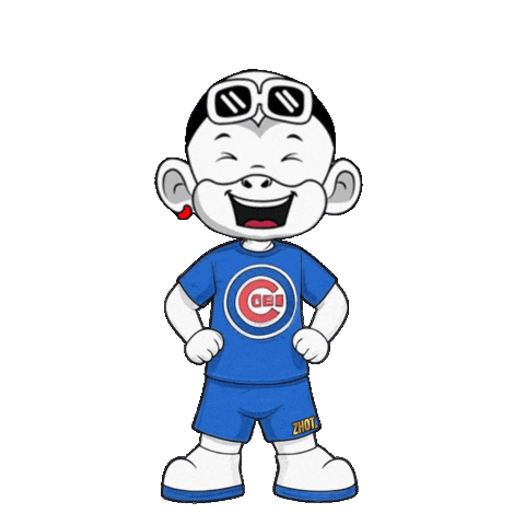 Amused Chicago Cubs Sticker by Zhot