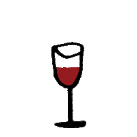Wine Wineglass Sticker by The Sydney Collective