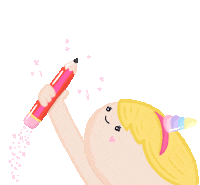 drawing unicorn Sticker