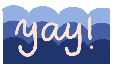 Excited Yas Sticker by Andrea Tredinick
