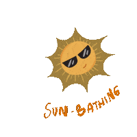 Sunbathing Sunny Day Sticker