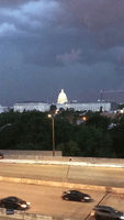 Lightning Flashes Behind US Capitol as Storms Hit DC