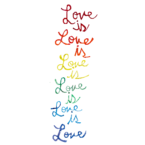 jaimebrambleschell love rainbow pride hearts Sticker