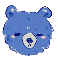 Bear Moa Sticker by Marthy Green