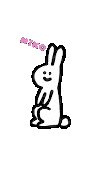 NikoPworld happy fun kawaii rabbit Sticker