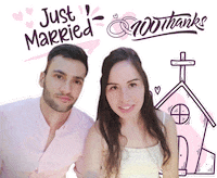 Just Married Wedding Sticker by 100Thanks