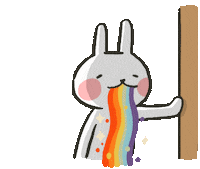 Rainbow Bunny Sticker