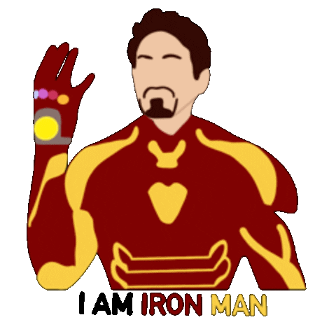I Love You 3000 Iron Man Sticker