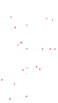 red confetti Sticker