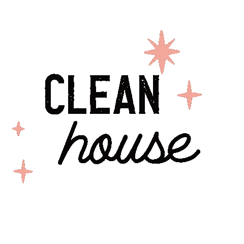 Clean House Sparkle Sticker by Retro Hip Co.