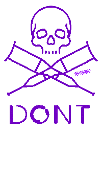 Warning Skate Park Sticker