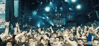 Deezer live metal high five drums GIF