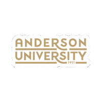 Gold Au Sticker by Anderson University