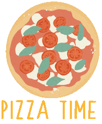 Pizza Time Eating Sticker
