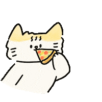 Cheese Pizza Eating Sticker