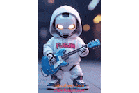 Vibe Cute Robot Sticker by Fugum