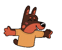 Ssabinak love happy heart doggo Sticker