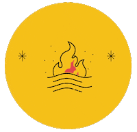 Fire Star Sticker