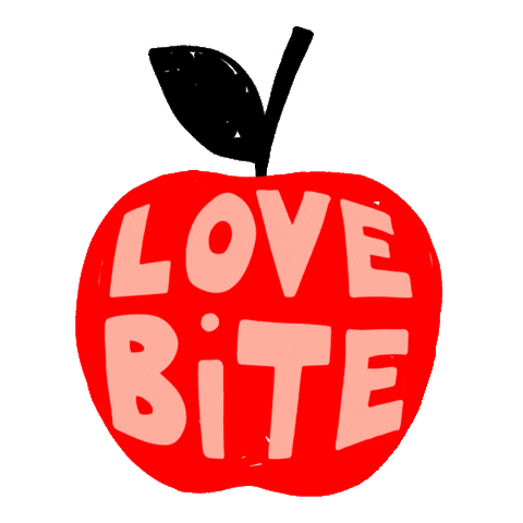 Love Bite Apple Sticker by Markus Lupfer
