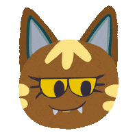 Wadooma cat animal crossing acnh Katt Sticker