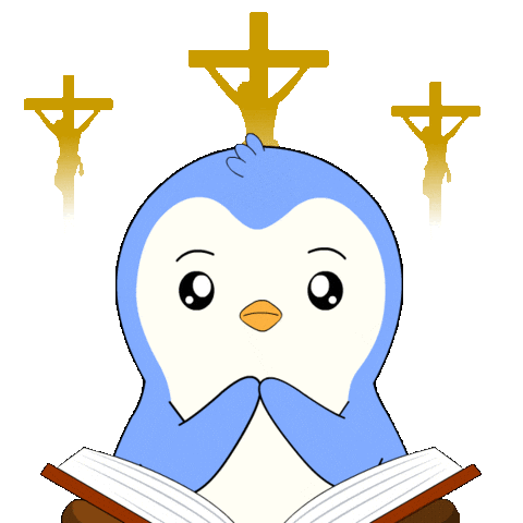 Penguin Read Sticker by Pudgy Penguins