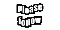 Please Follow Sticker by cam/b - the photo brothers