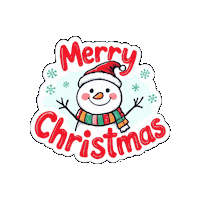 Christmas Joy Snowman Sticker