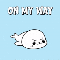On My Way Running GIF by Sappy Seals