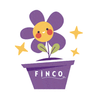 Smiley Flower Sticker by FINCO