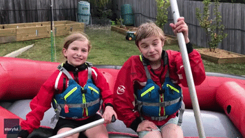 Kids Go 'Whitewater Rafting' in Their Backyard