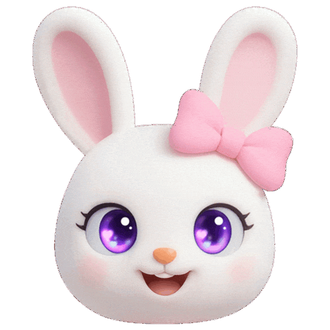 Rabbit 행복 Sticker by pillyze