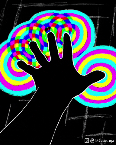 art_by_njb animation rainbow trippy psychedelic GIF
