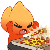 Im Hungry Pizza Time Sticker by Playember