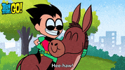 Teen Titans Horse GIF by Cartoon Network
