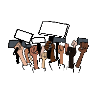 Moreblessingma covid protest march fist Sticker