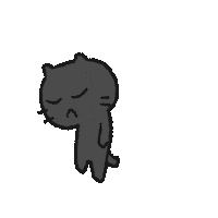 Tired Cat Sticker