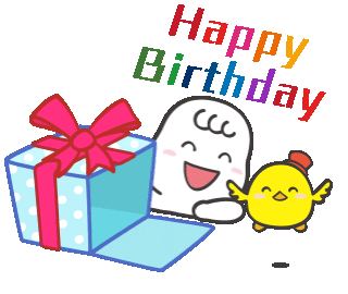 Happy Birthday 誕生日 Sticker by moonyjp