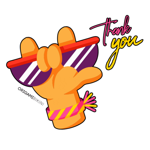 Summer Thanks Sticker by Origami Bikini