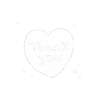 Heart Thank You Sticker by withsome