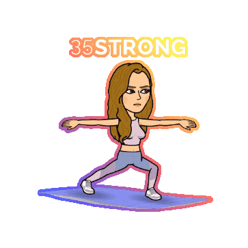35StrongLLC workout strong yoga sweat Sticker