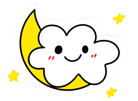 Sleepy Moon Sticker